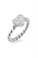 Кольцо сердце со стразами 6003-1 DK размер  L