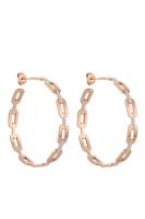 Серьги кольца в виде цепей 5024-3 DK