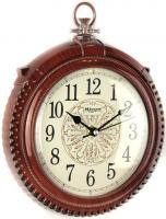 Настенные часы Mirron круглые коричневые P3078ADK