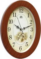 Настенные часы Mirron овальные коричневые P2595ADK10B