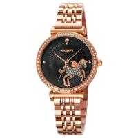 Часы наручные Skmei женские кварцевые 1686rose-gold-black