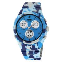 Часы наручные Skmei мужские электронные спортивные 2109light-blue-camo