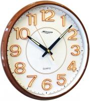 Настенные часы Mirron круглые коричневые P3021BMDKB