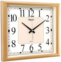 Настенные часы Mirron прямоугольные золотистые M2202AZB