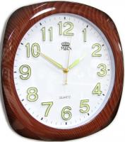 Настенные часы Mirron квадратные коричневые P2535BMDKB