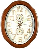 Настенные часы Mirron с термометром коричневые M1014BM-2DB