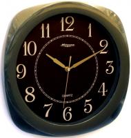 Настенные часы Mirron квадратные черные P2535AtBL