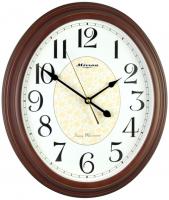 Настенные часы Mirron овальные темно коричневые P3121ATDB