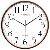 Настенные часы Mirron круглые темно коричневые P3274ADB