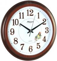 Настенные часы Mirron круглые коричневые F510BDB