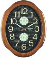 Настенные часы Mirron с термометром коричневые M1014BM-2DBL