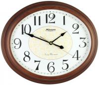Настенные часы Mirron овальные коричневые P3121A-1VDB