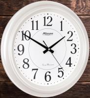 Настенные часы Mirron круглые белые P2880A-1BPB