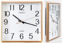 Настенные часы Mirron квадратные золотые P3273AZB