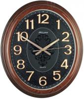Настенные часы Mirron овальные темно коричневые P3017BNDKBL