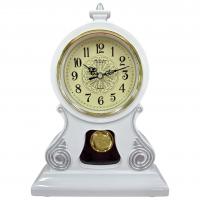 Настольные часы Mirron с маятником  белые M4002CBB