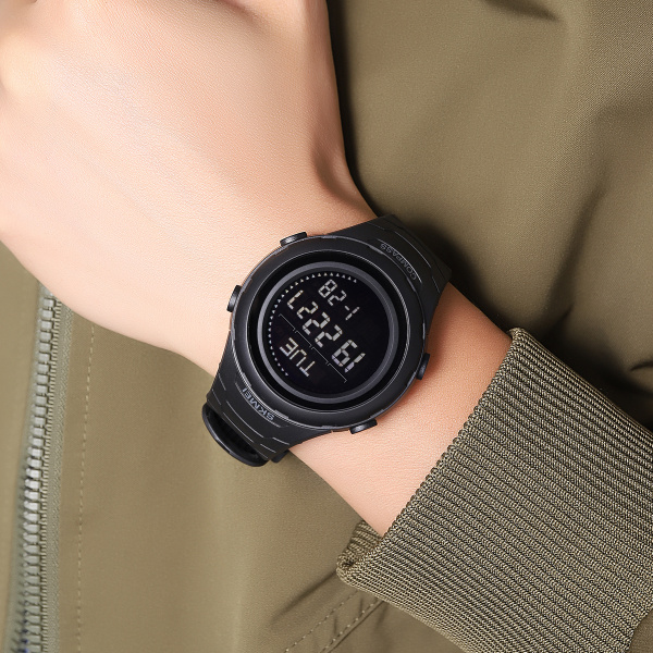 Часы наручные Skmei мужские электронные спортивные с компасом 2166black-black