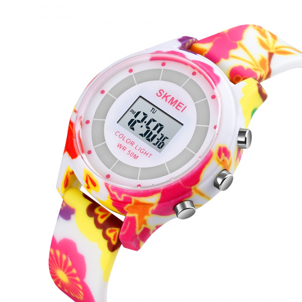 Часы наручные Skmei детские электронные 1596camo-flower