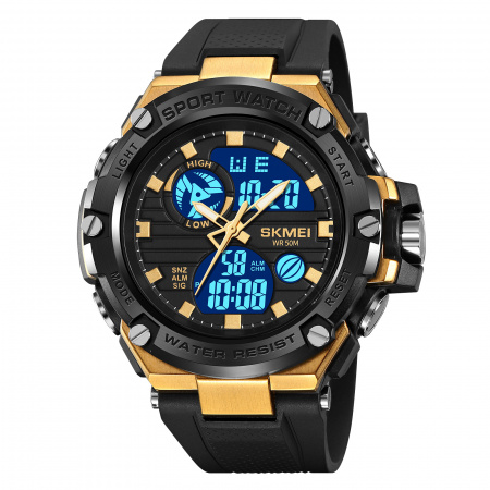 Часы наручные Skmei мужские электронные спортивные 2119black-gold