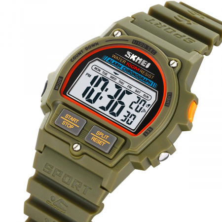 Часы наручные Skmei мужские электронные спортивные водонепроницаемые 2263green