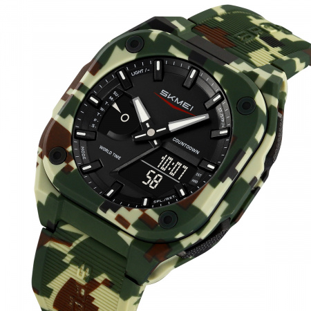Часы наручные Skmei мужские электронные спортивные 2328green-camo