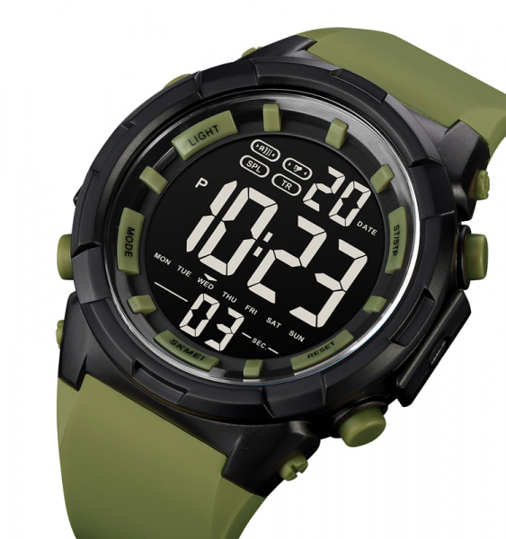 Часы наручные Skmei мужские электронные спортивные 1845army-green