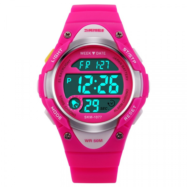 Часы наручные Skmei детские электронные спортивные 1077dg-pink