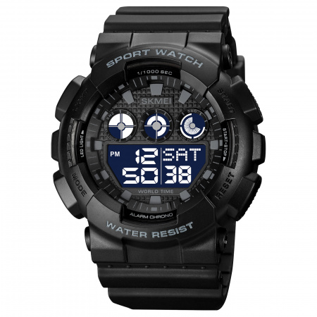 Часы наручные Skmei мужские электронные спортивные 1857black-black