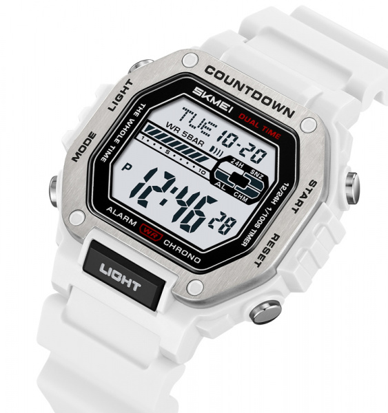 Часы наручные Skmei мужские электронные спортивные  2522white