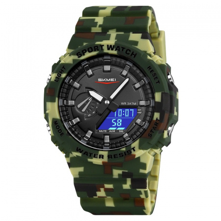 Часы наручные Skmei мужские электронные спортивные 2351green-camo