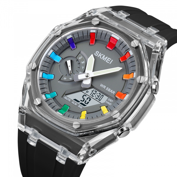 Часы наручные Skmei мужские электронные спортивные 2100black-grey