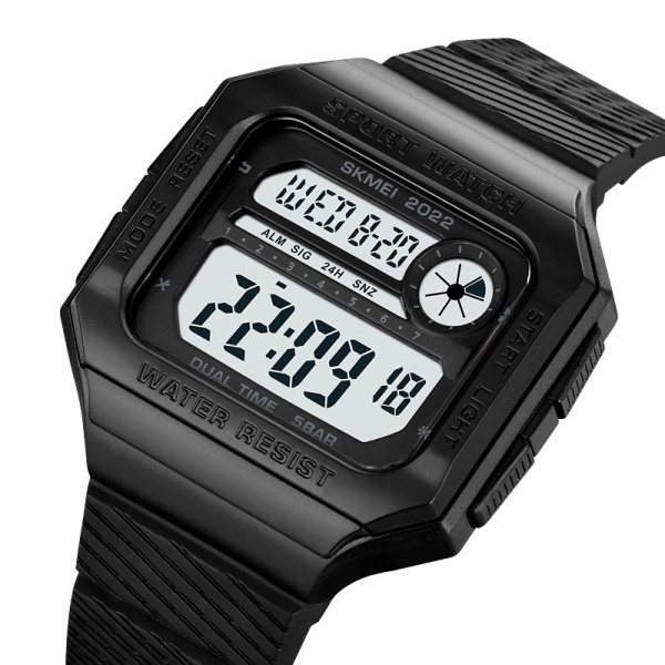 Часы наручные Skmei мужские электронные спортивные 2022black-white