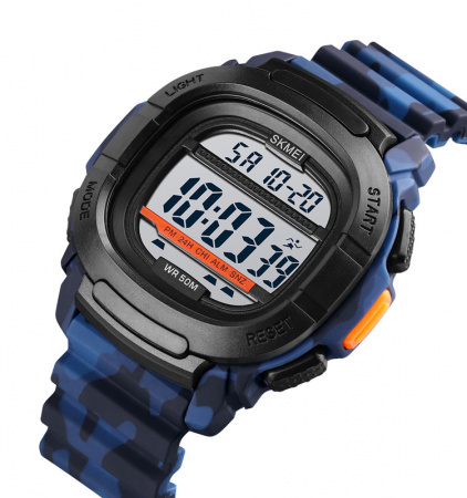 Часы наручные Skmei мужские электронные спортивные 1657camo-blue
