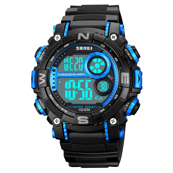Часы наручные Skmei мужскиеэлектронные спортивные водонепроницаемые 1887blue