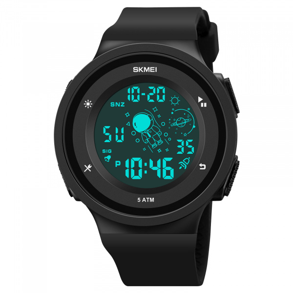 Часы наручные Skmei мужские электронные спортивные 1973black-black