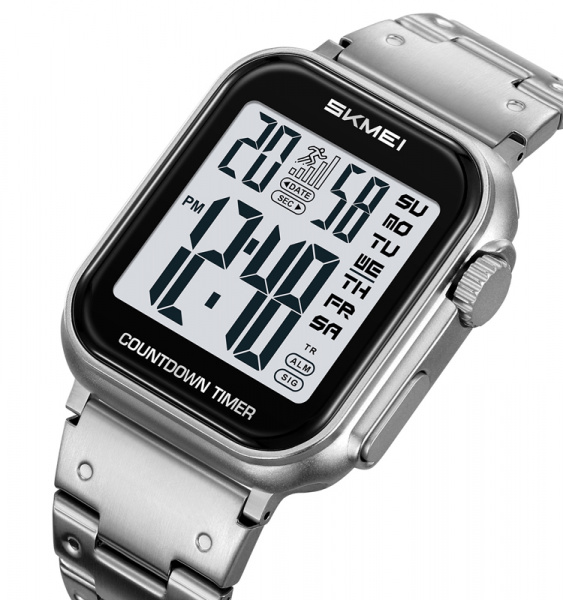 Часы наручные Skmei мужские электронные спортивные 2447silver-white