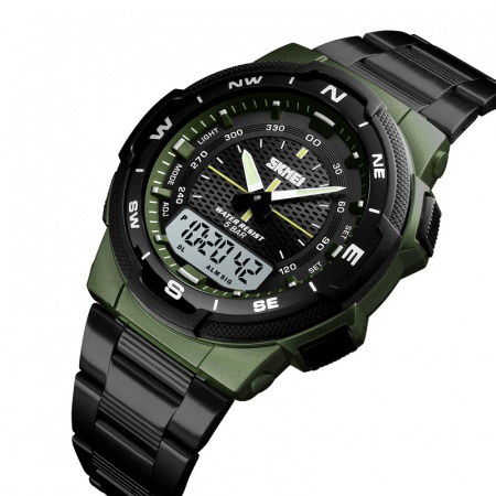 Часы наручные Skmei мужские электронные спортивные 1370army-green