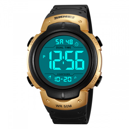 Часы наручные Skmei мужские электронные спортивные 2304black-gold