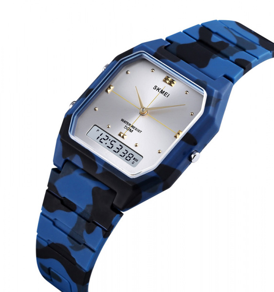 Часы наручные Skmei мужские электронные 1604blue-camo