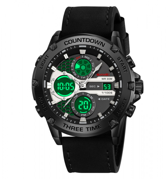 Часы наручные Skmei мужские электронные спортивные 2502black-black