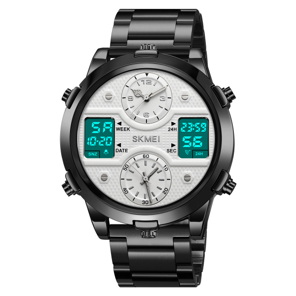 Часы наручные Skmei мужские электронные спортивные 2212black-white-steel