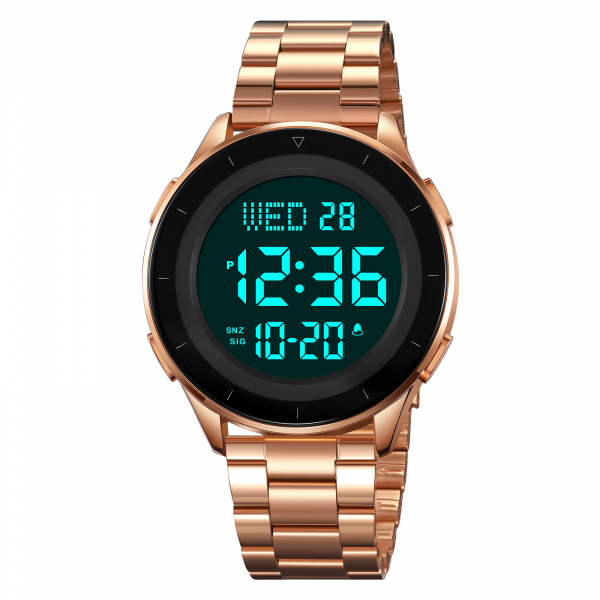 Часы наручные Skmei мужские электронные спортивные 2167rose-gold-white