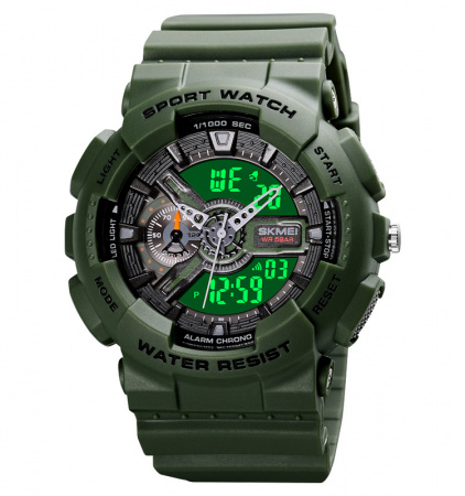Часы наручные Skmei мужские электронные спортивные 1688green