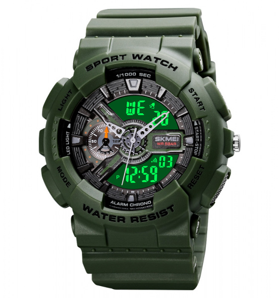 Часы наручные Skmei мужские электронные спортивные 1688green