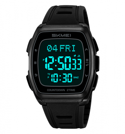 Часы наручные Skmei мужские электронные спортивные 2441black-black