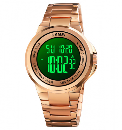 Часы наручные Skmei мужские электронные 1712rose-gold-white