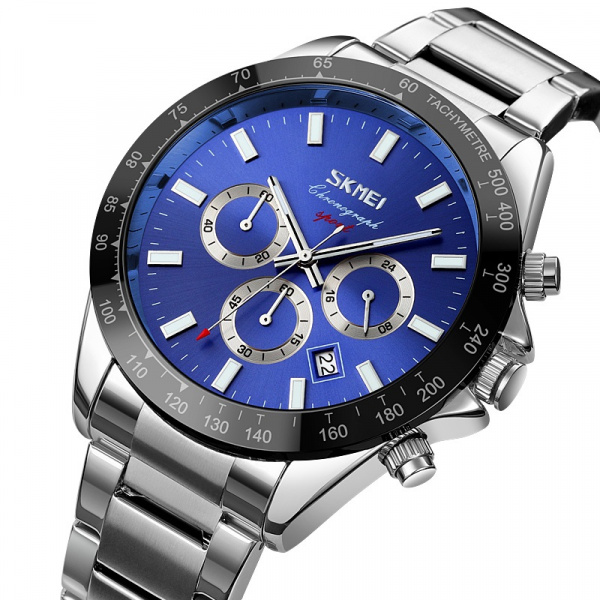 Часы наручные Skmei мужские кварцевые 9259silver-blue