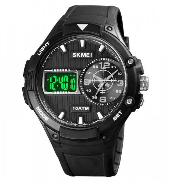 Часы наручные Skmei мужские электронные водонепронецаемые спортивные 1761black-black