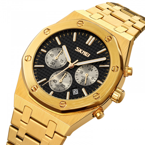 Часы наручные Skmei мужские кварцевые 9296gold-black