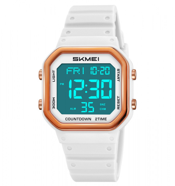 Часы наручные Skmei женские электронные спортивные 2439white-white